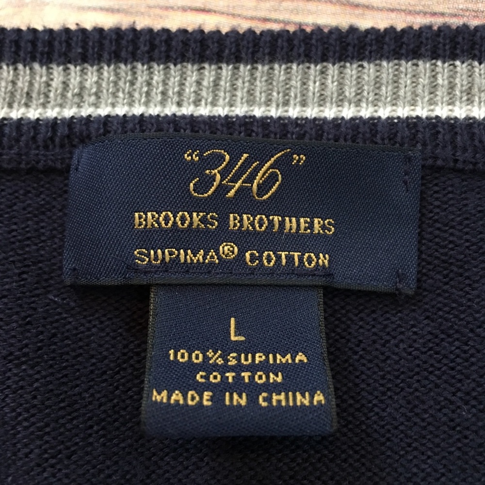 SOLD Sz Large Brooks Brothers Men’s V-Neck Sweater - Picture 3 of 8